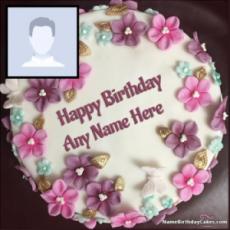 Best Ever Photo Birthday Cake With Name