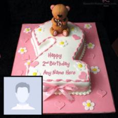 Cute 2nd Birthday Cake With Name