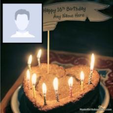 Happy 16th Birthday Cake With Name