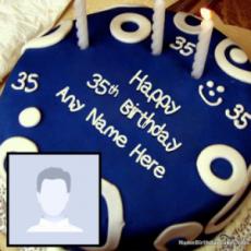 Happy 35th Birthday Cake With Name